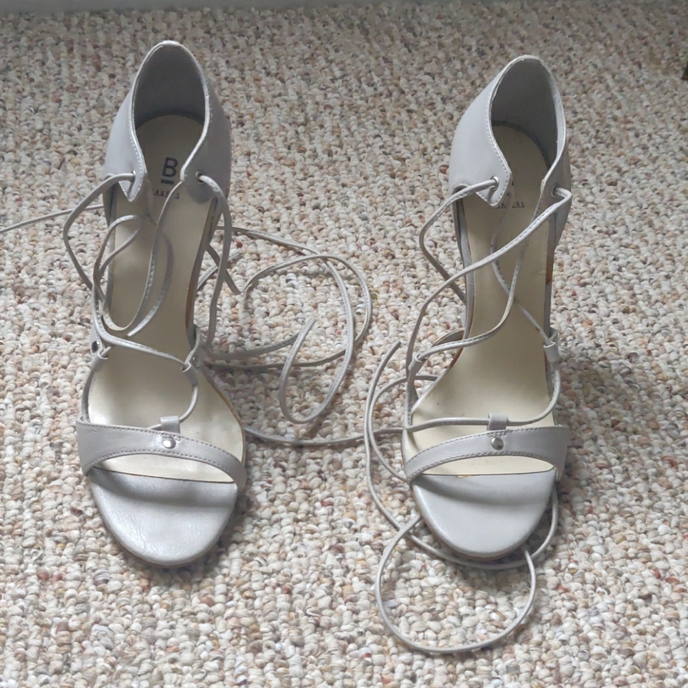 Light Grey strappy heels